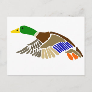 Konstnärliga Mallard Anka i flygkonst Vykort