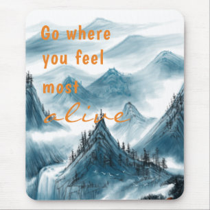 Konstnärliga målningsinspirerande citattblått M Musmatta