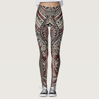 Konstnärliga mönster leggings