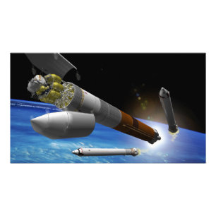 Konstnärliga överlämnanden av en tungt hiss-rakete fototryck