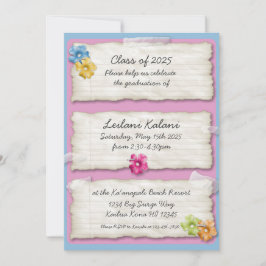 Konstnärliga pappra inbjudningskort i studenten