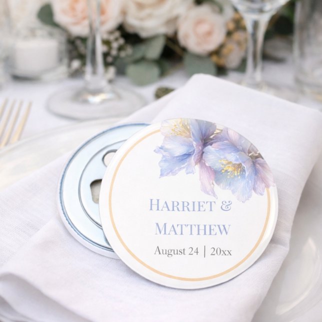 Konstnärliga Pastell Botaniska Blommor Bröllop Flasköppnare (Skapare uppladdad)