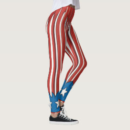 Konstnärliga patriotiska leggings för 4 juli