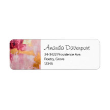 Konstnärliga penseldrag Guld och Rosa Adress