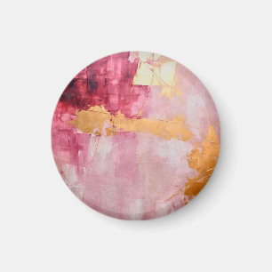 Konstnärliga penseldrag Guld och Rosa Magnet