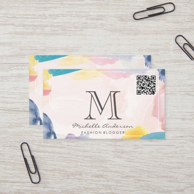 Konstnärliga penseldrag | QR-sökning Visitkort (Fram/Back In Situ)