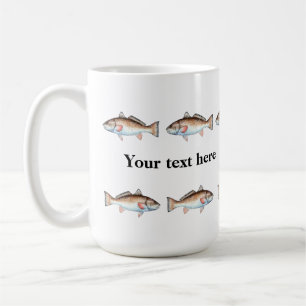 Konstnärliga Redfish i en fodrapersonlig mugg
