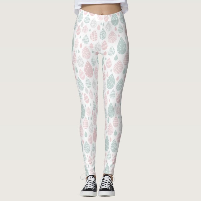 Konstnärliga regndroppar leggings (Framsida)