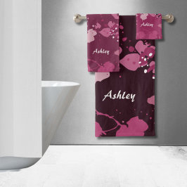 Konstnärliga Rosa Paint Splatter Namn