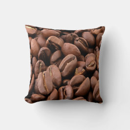 Konstnärliga rostade kaffebönor kudde