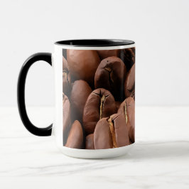 Konstnärliga rostade kaffebönor mugg