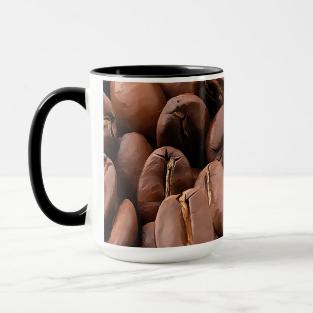 Konstnärliga rostade kaffebönor mugg (Vänster)