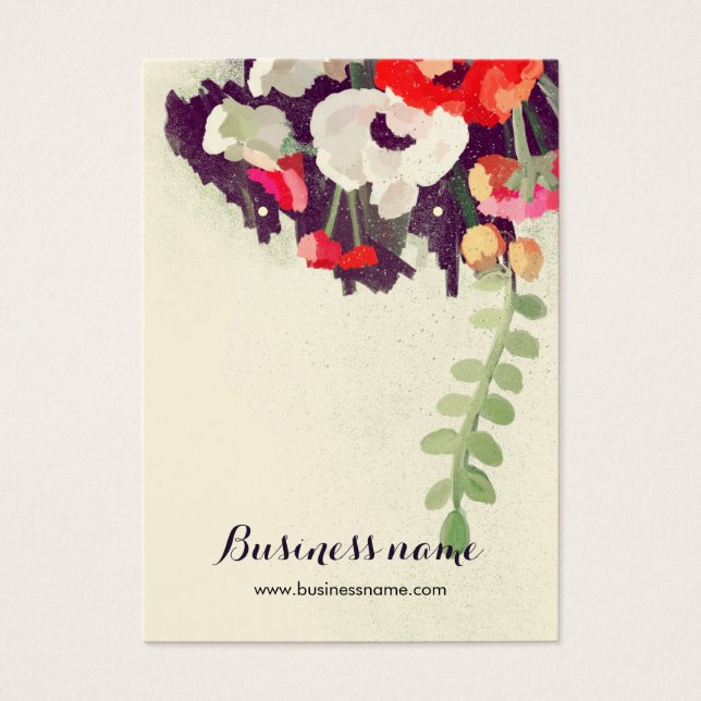 Konstnärliga rött Florens-kort Visitkort (Framsidan)