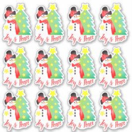 Konstnärliga Snögubbe Thézed Klistermärken