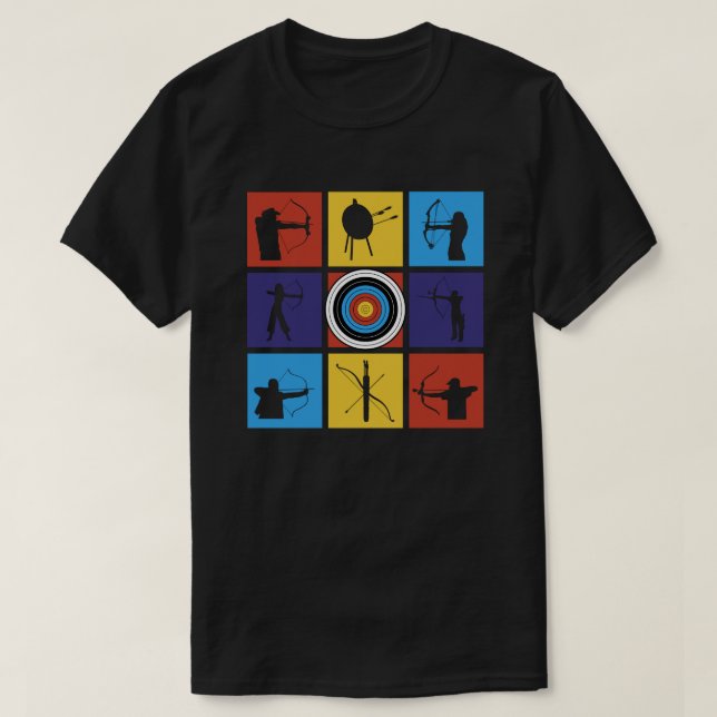 Konstnärliga sportar och spelarsilhuetter t shirt (Design framsida)