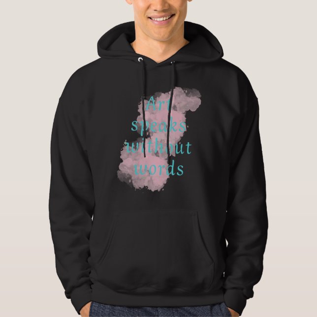 Konstnärliga tal utan ord hoodie (Framsida)