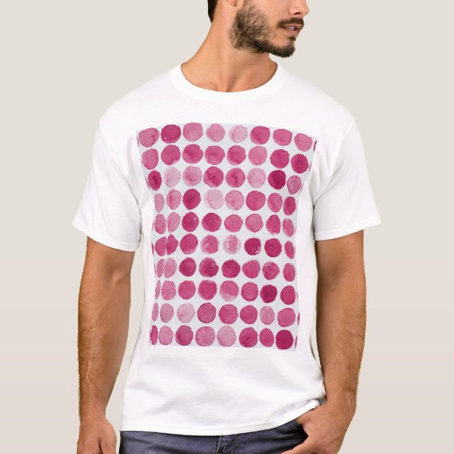 Konstnärliga vattenfärgsbakgrund Stänk T Shirt (Framsida)