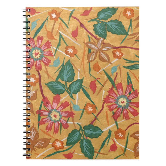 Konstnärliga vattenfärgsblommor: Färg bakgrund. Anteckningsbok (Framsidan)