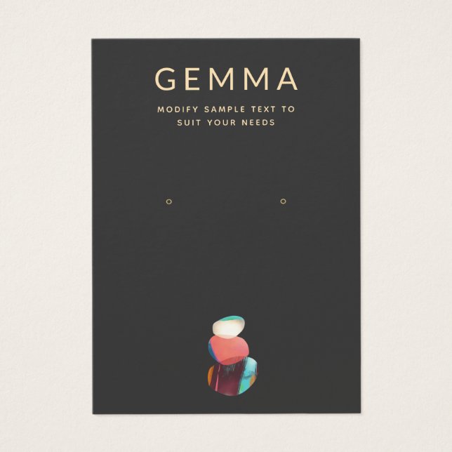 Konstnärliga vattenfärgsstenar - uppläsningskort f visitkort (Framsidan)