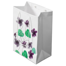 Konstnärliga Vilda Violer Blommor Akvarell