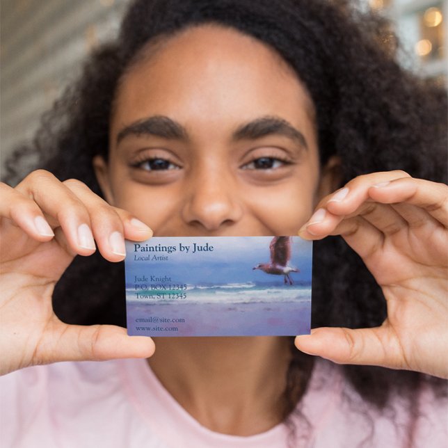 Konstnärligt Affärskort Visitkort (Add an image of your own artwork or painting.)