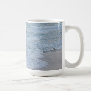 Konstnärligt blågröna havsvågor konsttryck kaffemugg