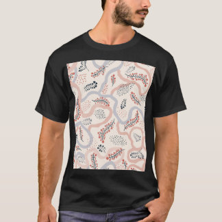 Konstnärligt blommönster, prydnadsdekoration på hö t shirt