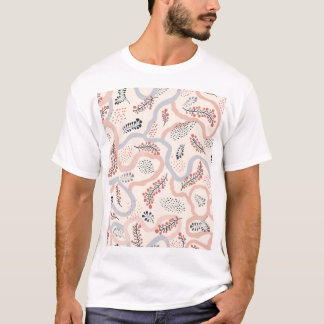 Konstnärligt blommönster, prydnadsdekoration på hö t shirt