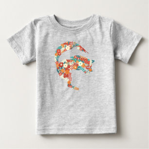 Konstnärligt blomster räv vilda djur natur tema t shirt
