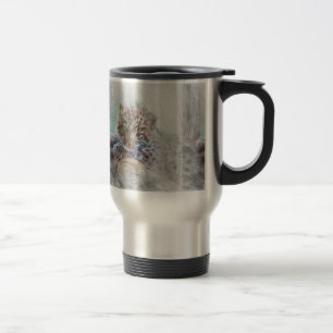 konstnärligt djur baby leopard resemugg