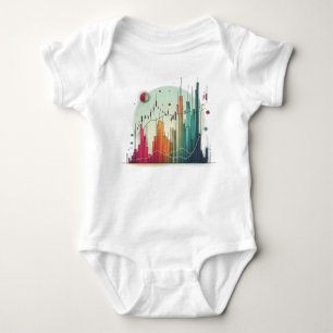 Konstnärligt färgat ljus t shirt