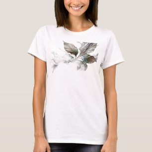Konstnärligt guld Abstrakt blad konstnärligt motiv T Shirt