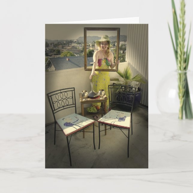 Konstnärligt hälsningskort för roligt! kort (Framsida)