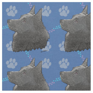 Konstnärligt Hundar - Schipperke Tyg