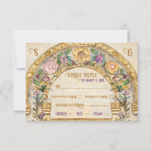 Konstnärligt jugendbröllop RSVP-svarskort OSA Kort