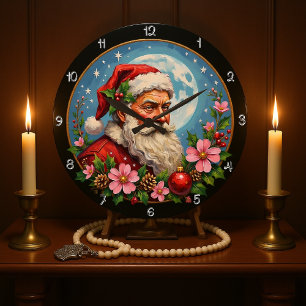 Konstnärligt Jultomten, fullt månon Stor Klocka