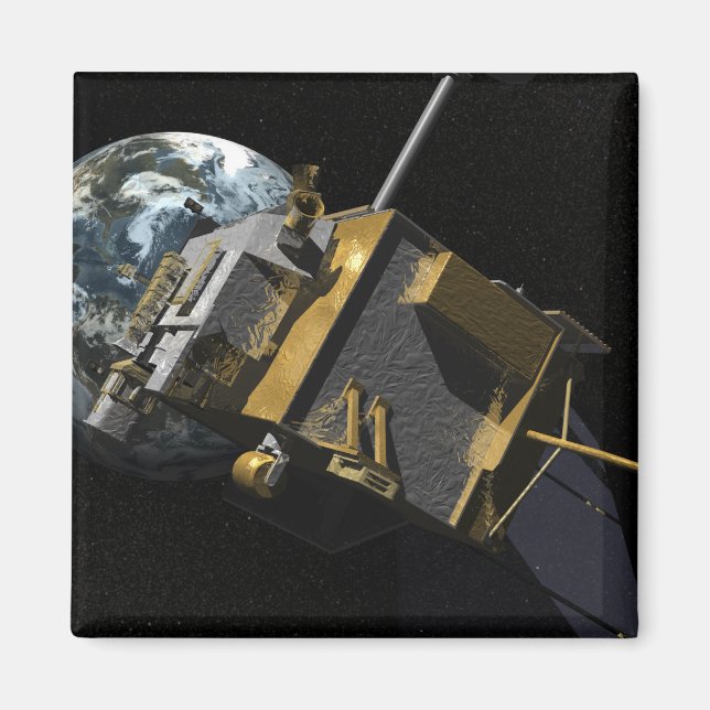 Konstnärligt koncept för Lunar Reconnaissance Orbi Magnet (Framsidan)