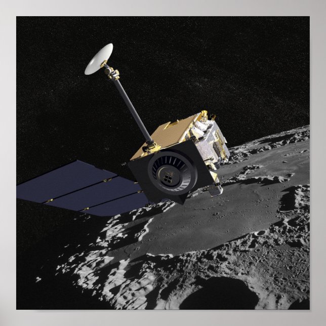 Konstnärligt koncept för Lunar Reconnaissance Orbi Poster (Framsidan)