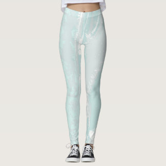 Konstnärligt marint flöde leggings