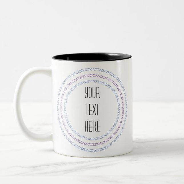 Konstnärligt Ram Skapar ditt eget tvåtonshölje Mug Två-Tonad Mugg (Vänster)