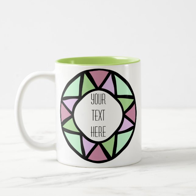 Konstnärligt Ram Skapar ditt eget tvåtonshölje Mug Två-Tonad Mugg (Vänster)