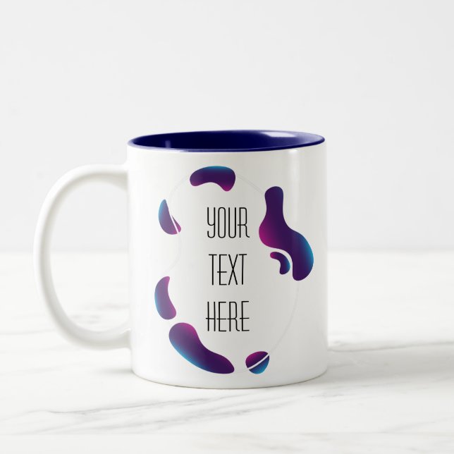 Konstnärligt Ram Skapar ditt eget tvåtonshölje Mug Två-Tonad Mugg (Vänster)