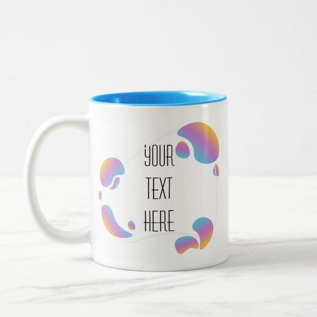 Konstnärligt Ram Skapar ditt eget tvåtonshölje Mug Två-Tonad Mugg (Vänster)