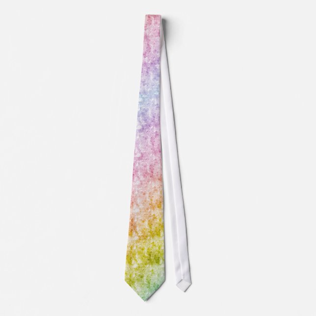 Konstnärligt regnbåge Färg 3 stripe Mönster Tie Slips (Framsida)