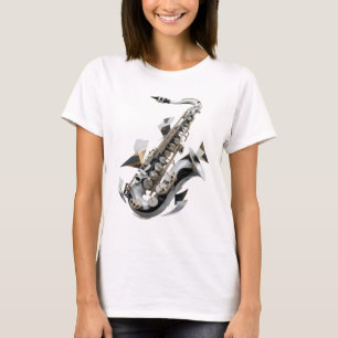 Konstnärligt Silver ABSTRAKT KONST Design T Shirt