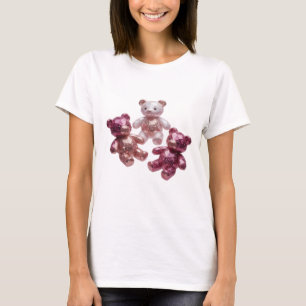 Konstnärligt Silver TRE GLITTRANDE BJÖRNRAR 3D Tex T Shirt