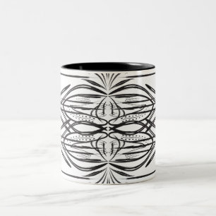 Konstnärligt svart vitt Kaffe koppar