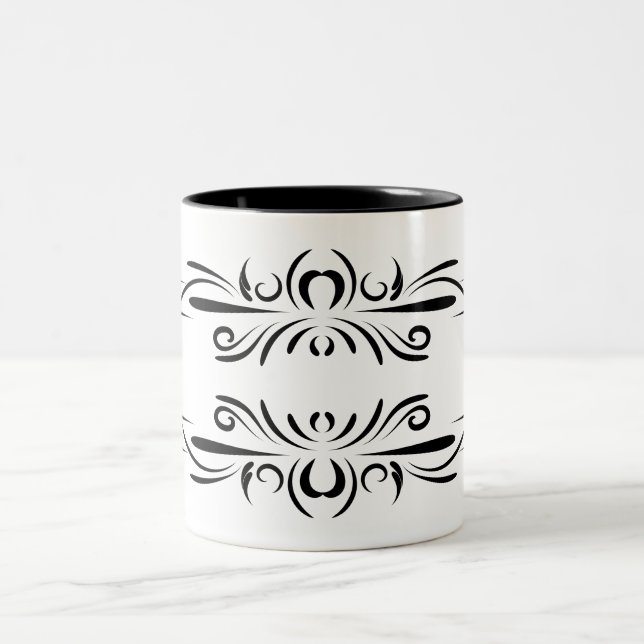 Konstnärligt svart vitt Kaffe koppar (Center)