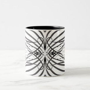 Konstnärligt svart vitt Kaffe koppar
