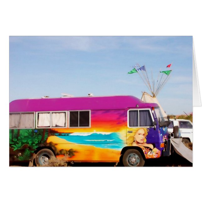 Konstnärligt Transport-kort Hälsningskort (Framsidan Horizontal)